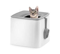 IRIS Caja de Arena para Gatos de Entrada Superior PRCL-SQ, Color Blanco