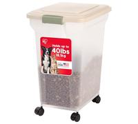 IRIS USA Nmp-L - Recipiente hermético para almacenamiento de alimentos para mascotas, 40 libras, almendra