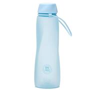 Irisana - Botella de Agua - 550 ml - Azul - 8 x 8 x 21 cm - Garrafa Deportiva Ideal Gimnasio - Bidón de Plástico sin BPA para Ciclismo - Colección Bbo