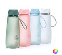 Irisana - Botella de Agua - 550 ml - Verde - 8 x 8 x 21 cm - Garrafa Deportiva para Gimnasio - Bidón de Plástico sin BPA para Ciclismo - Colección Bbo