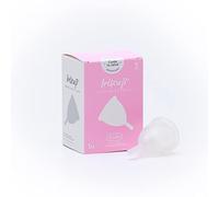 Irisana - Copa Menstrual - Talla S - Transparente - 8,5 x 4,5 x 9,5 cm - De 100% Silicona Quirúrgica - Compatible con DIU - Ecológica - Modelo Iriscup