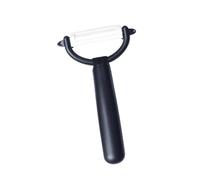 Irisana - Pelador de Patatas - Cerámico - En Negro - 9 x 1,5 x 16 cm - Higiénico e Inoxidable - Utensilio de Cocina Ideal para Pelar Frutas y Verduras