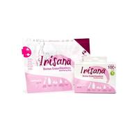 IRISCUP MENSTRUAL CUP Irisana - Bolsa Esterilizada para Microondas - Pack de 10 Unidades - Color Blanco - Sin BPA - Manipulación Segura y Cómoda - Bolsas Reutilizables hasta 20 Usos