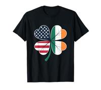 Irish American Shamrock Flag - USA Ireland Clover Heritage Camiseta
