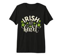 Irish At Heart Día de San Patricio Irlanda trébol Verde Camiseta Premium