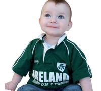 Irish Baby Boys Rugby Camiseta 100% Algodón Verde Irlanda Rugby Star in Training, Verde, 1-2
