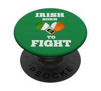 Irish Born To Fight St Patricks Day Guantes de Boxeo Shamrock PopSockets PopGrip Adhesivo