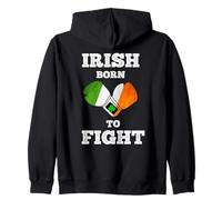 Irish Born To Fight St Patricks Day Guantes de Boxeo Shamrock Sudadera con Capucha
