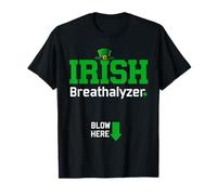 Irish Breathalyzer Blow Here Funny Joke St Patrick's Day Camiseta