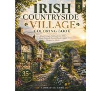 Irish Countryside Village Coloring Book: 35+ Cozy Cottages, Rolling Green Hills, Stone Homes & Peaceful Rural Ireland Designs for Adults | Vol. 8 (World Village Coloring Collection)
