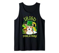Irish For A Day Pembroke Welsh Corgi Dog St Patricks Day Camiseta sin Mangas