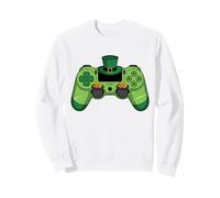 Irish Gamer Controller St Patricks Day Lucky Gaming Niños Hombres Sudadera