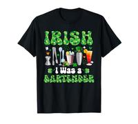 Irish I Was A Bartender St Patrick's Day Clovers Job Tools Camiseta