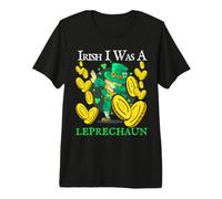 Irish I Was A Leprechaun Día de San Patricio Bebiendo Shots Dab Camiseta Premium