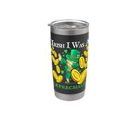 Irish I Was A Leprechaun Día de San Patricio Bebiendo Shots Dab Vaso térmico de acero inoxidable de doble pared