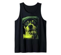 Irish Jack Russell con Cerveza Bebiendo Humor Día de San Patricio Camiseta sin Mangas