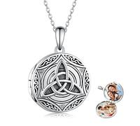 Irish Locket Celtic Locket Necklace That Holds Pictures Photo Keep Someone Near to You Sterling Silver