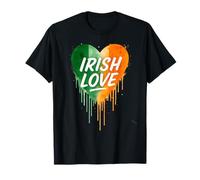 Irish Love Heart St Patrick Day Irlanda Bandera Acuarela Camiseta