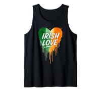 Irish Love Heart St Patrick Day Irlanda Bandera Acuarela Camiseta sin Mangas
