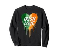 Irish Love Heart St Patrick Day Irlanda Bandera Acuarela Sudadera