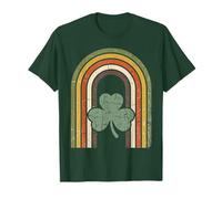 Irish Pride Retro Shamrock St. Patricks Day Clover Rainbow Camiseta