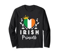 Irish Princess Ireland Flag Proud Irish Girl Manga Larga