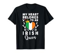 Irish Queen Irish Wife Girlfriend Ireland Flag Camiseta