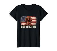 Irish Setter Dad - Red Setter Dad Dueño de Perro Bird Dog Camiseta gráfica económica, Mujer, Negro, M