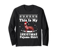 Irish Setter Dog Funny Xmas This Is My Christmas Pajama Manga Larga