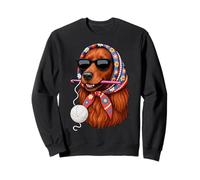 Irish Setter Dog Granny Square Crochet Yarn Crochet Lover Sudadera