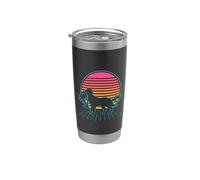 Irish Setter Dog Vintage 80s Vaporwave Aesthetic Puppy Lover Vaso térmico de acero inoxidable de doble pared
