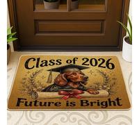 Irish Setter - Felpudo para puerta delantera, color negro, 29 x 17 pulgadas, para diploma de graduación, para exteriores, antideslizante, clase pequeña de 2026, para patio, garaje, zapatos fuera de la