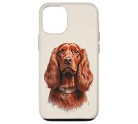 Irish Setter Realistic Dog Portrait Art for Dog Lovers Carcasa para iPhone 12/12 Pro