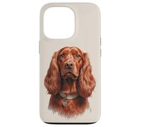 Irish Setter Realistic Dog Portrait Art for Dog Lovers Carcasa para iPhone 13 Pro