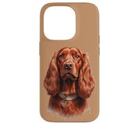 Irish Setter Realistic Dog Portrait Art for Dog Lovers Carcasa para iPhone 14 Pro