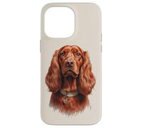 Irish Setter Realistic Dog Portrait Art for Dog Lovers Carcasa para iPhone 14 Pro MAX