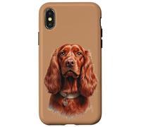 Irish Setter Realistic Dog Portrait Art for Dog Lovers Carcasa para iPhone X/XS