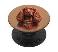 Irish Setter Realistic Dog Portrait Art for Dog Lovers PopSockets PopGrip Adhesivo