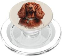 Irish Setter Realistic Dog Portrait Art for Dog Lovers PopSockets PopGrip para MagSafe