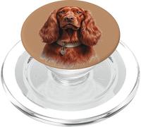 Irish Setter Realistic Dog Portrait Art for Dog Lovers PopSockets PopGrip para MagSafe