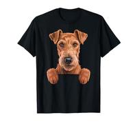Irish Terrier Divertido Peeking Pocket Daredevil Dog Lover Camiseta