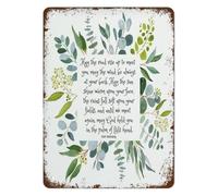 Irish Themed Wall-Art Metal Tin Sign Vintage Celtic Blessing Quote for Journey Home Pub Decor 8 X 12 inch