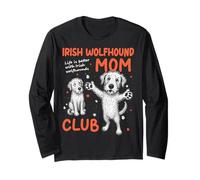 Irish Wolfhound Mom Club Dog Mom Mamá Día de la Madre Manga Larga