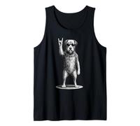 Irish Wolfhound, música Rock, Retro, Vintage, Amante de los Perros Camiseta sin Mangas