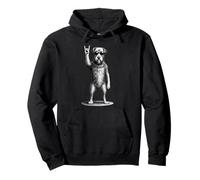 Irish Wolfhound, música Rock, Retro, Vintage, Amante de los Perros Sudadera con Capucha