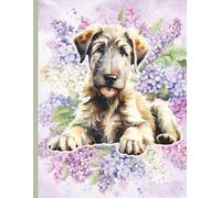 Irish Wolfhound Puppy Floral Notebook: Cute Gift Journal for Dog Moms, Animal Lovers, and Students | Large Floral Dog Journal | 100 College Ruled Pages