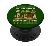 Irish You A Merry Christmas Feo PopSockets PopGrip Adhesivo