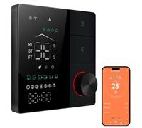 Irishom 2024 Mejorada AI Termostato WiFi Calefacción de Eléctrica, con Aprendizaje Inteligente AI/Control de Aplicaciones/Pantalla táctil Digital LED-Negro