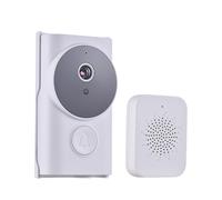 Irishom Cámara de Puerta de Anillo de Timbre Inteligente Wifi con Ty Control de la Aplicación Infrarrojos Nocturno de la Noche de Videos de Depósito Audio de 2 Vías para el Uso de la (White)