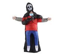Irishom Disfraz Inflable de Fantasma de Miedo Negro para Adultos Halloween Party Funny Waterplay Cosplay Apps de Vestuario